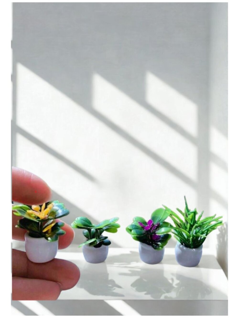 Artificial Mini Potted Plant Decor 4pcs Set